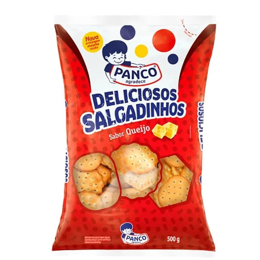 Panco Biscoito Cream Soda Sabor Queijo (400g). Oferta! 50% Off Validade 25/09/26